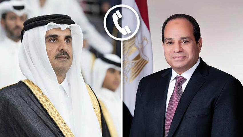 الرئيس عبد الفتاح السيسي يجري اتصالًا هاتفيًا بأمير دولة قطر 21-11-2022
