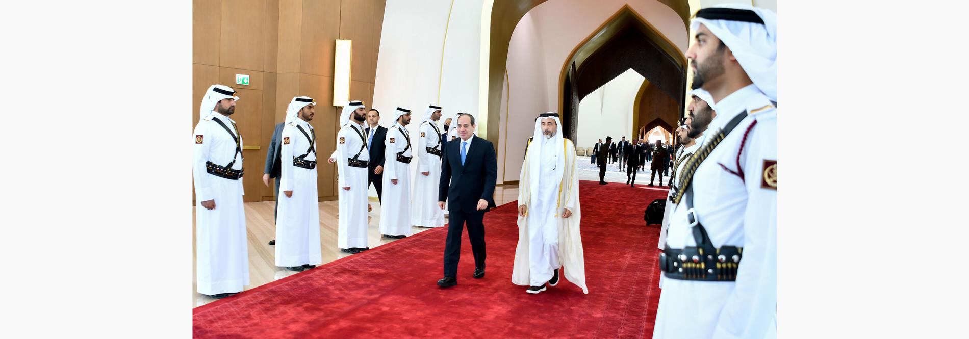 الرئيس عبد الفتاح السيسي يغادر العاصمة القطرية عقب المشاركة في فعاليات افتتاح كأس العالم لكرة القدم  21/11/2022