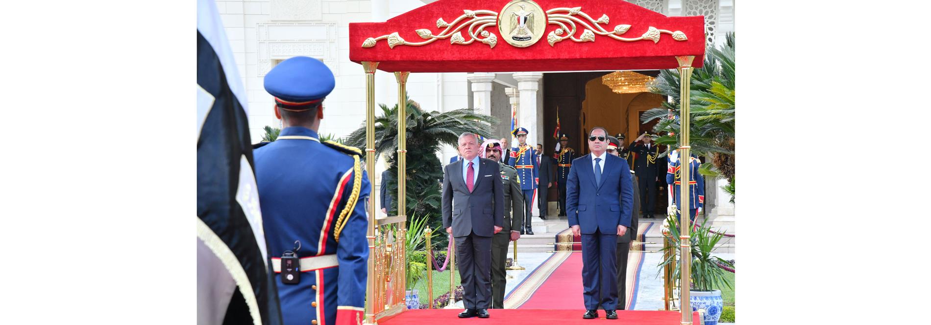 الرئيس عبد الفتاح السيسي يستقبل ملك المملكة الأردنية الهاشمية بقصر الاتحادية