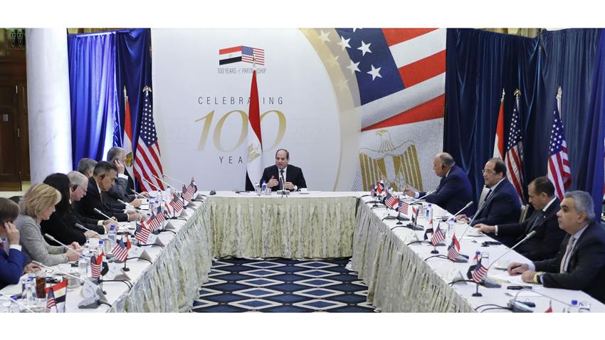 الرئيس عبد الفتاح السيسي يستقبل أعضاء تجمع أصدقاء مصر في الكونجرس الأمريكي