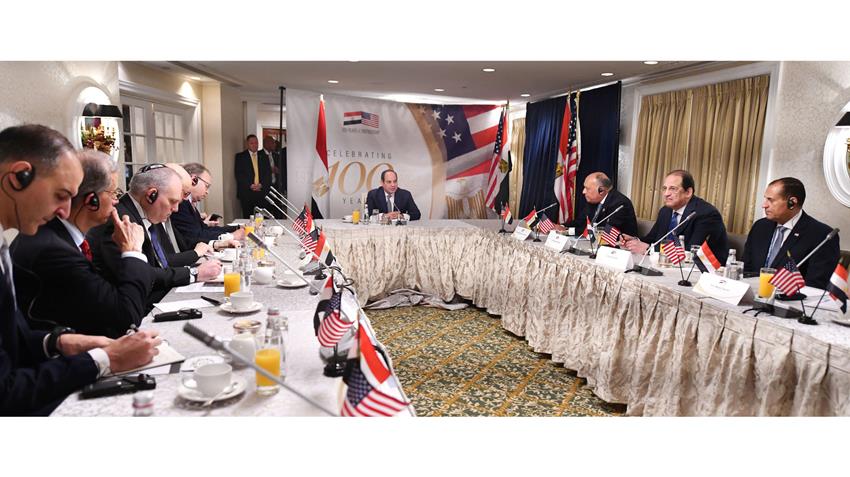 الرئيس عبد الفتاح السيسي يستقبل عددًا من قادة المنظمات اليهودية الأمريكية