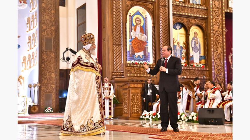 عنوان / 
الرئيس عبد الفتاح السيسي يقدم التهنئة بعيد الميلاد المجيد


ملخص وتفاصيل/
الرئيس عبد الفتاح السيسي يصل إلى كاتدرائية ميلاد المسيح بالعاصمة الإدارية الجديدة، لتقديم التهنئة بعيد الميلاد المجيد