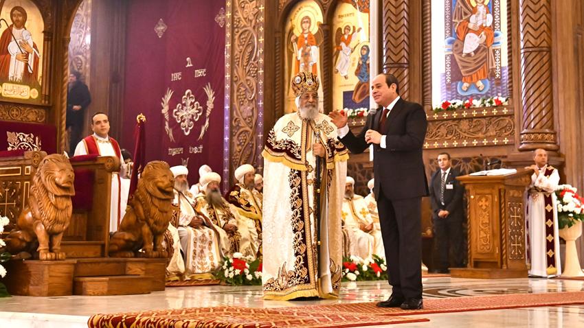 عنوان / 
الرئيس عبد الفتاح السيسي يقدم التهنئة بعيد الميلاد المجيد


ملخص وتفاصيل/
الرئيس عبد الفتاح السيسي يصل إلى كاتدرائية ميلاد المسيح بالعاصمة الإدارية الجديدة، لتقديم التهنئة بعيد الميلاد المجيد