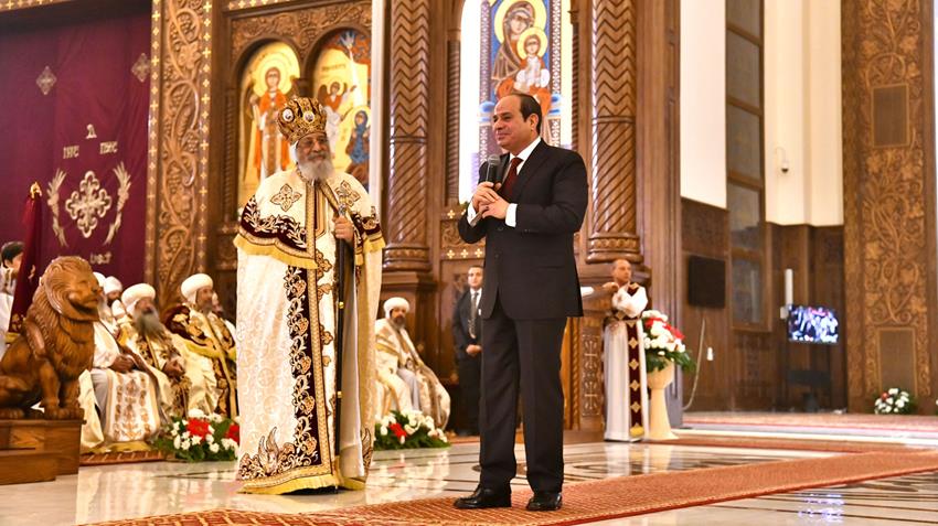 عنوان / 
الرئيس عبد الفتاح السيسي يقدم التهنئة بعيد الميلاد المجيد


ملخص وتفاصيل/
الرئيس عبد الفتاح السيسي يصل إلى كاتدرائية ميلاد المسيح بالعاصمة الإدارية الجديدة، لتقديم التهنئة بعيد الميلاد المجيد