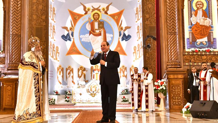 عنوان / 
الرئيس عبد الفتاح السيسي يقدم التهنئة بعيد الميلاد المجيد


ملخص وتفاصيل/
الرئيس عبد الفتاح السيسي يصل إلى كاتدرائية ميلاد المسيح بالعاصمة الإدارية الجديدة، لتقديم التهنئة بعيد الميلاد المجيد
