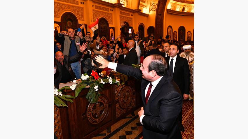 عنوان / 
الرئيس عبد الفتاح السيسي يقدم التهنئة بعيد الميلاد المجيد


ملخص وتفاصيل/
الرئيس عبد الفتاح السيسي يصل إلى كاتدرائية ميلاد المسيح بالعاصمة الإدارية الجديدة، لتقديم التهنئة بعيد الميلاد المجيد