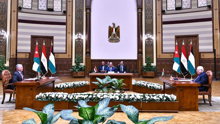 البيان الختامي للقمة الثلاثية المصرية الأردنية الفلسطينية 17-01-2023