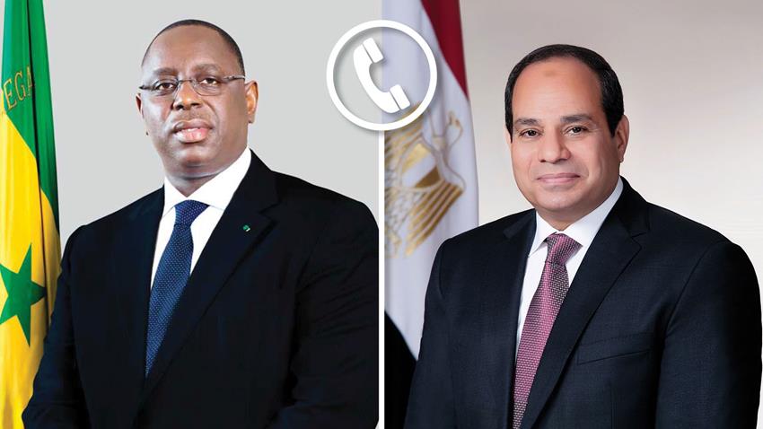 الرئيس عبد الفتاح السيسي يتلقى اتصالًا هاتفيًا من الرئيس السنغالي  23-01-2023