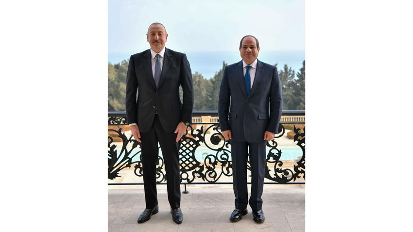 الرئيس عبد الفتاح السيسي يعقد مباحثات على مستوى القمة مع الرئيس الأذري بمقر قصر "زوجلوب" الرئاسي 28/01/2023