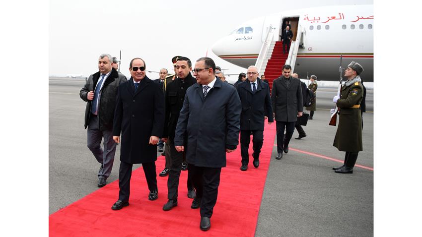 الرئيس عبد الفتاح السيسي يصل إلى مدينة يريفان عاصمة أرمينيا 28/1/2023