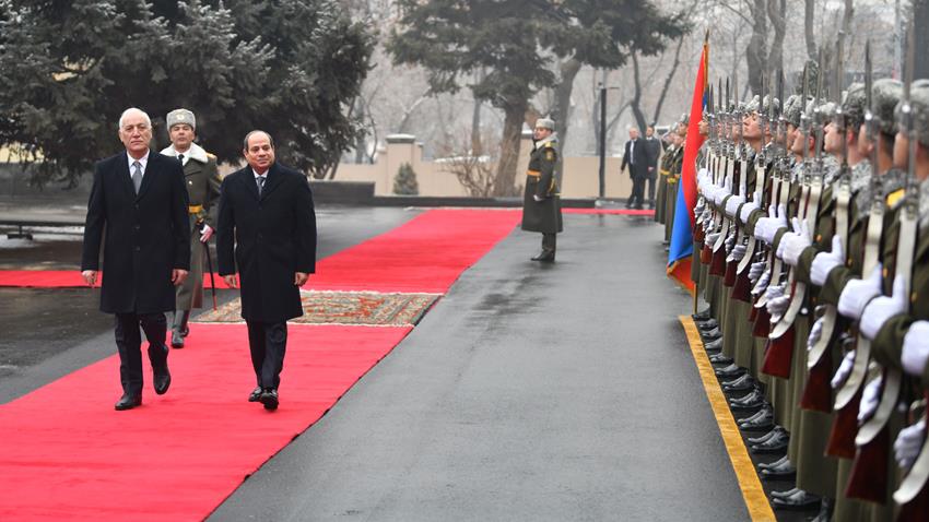 الرئيس عبد الفتاح السيسي يلتقي رئيس جمهورية أرمينيا بالقصر الرئاسي في العاصمة الأرمينية يريفان