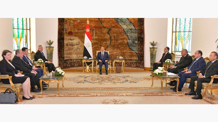 الرئيس عبد الفتاح السيسي يستقبل رئيس وزراء جمهورية رومانيا 05/02/2023