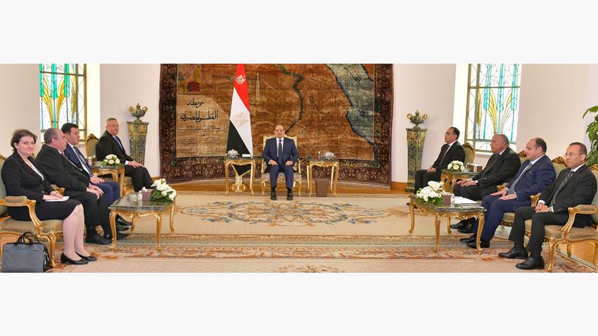 الرئيس عبد الفتاح السيسي يستقبل رئيس وزراء جمهورية رومانيا 05/02/2023