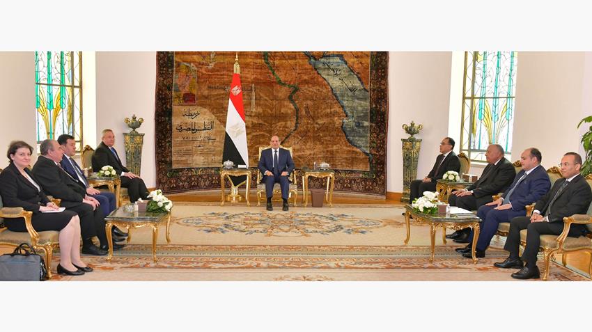 الرئيس عبد الفتاح السيسي يستقبل رئيس وزراء جمهورية رومانيا 05/02/2023