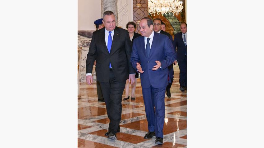 الرئيس عبد الفتاح السيسي يستقبل رئيس وزراء جمهورية رومانيا 05/02/2023