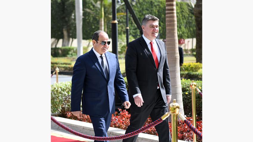 الرئيس عبد الفتاح السيسي يستقبل  بقصر الاتحادية السيد زوران ميلانوفيتش، رئيس جمهورية كرواتيا.  6/2/2023