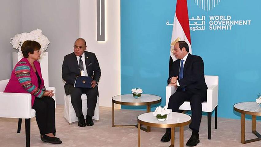 الرئيس عبد الفتاح السيسي يلتقي مديرعام صندوق النقد الدولي