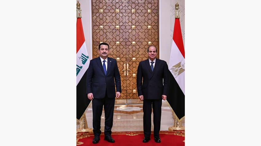 الرئيس عبد الفتاح السيسي يستقبل رئيس وزراء العراق