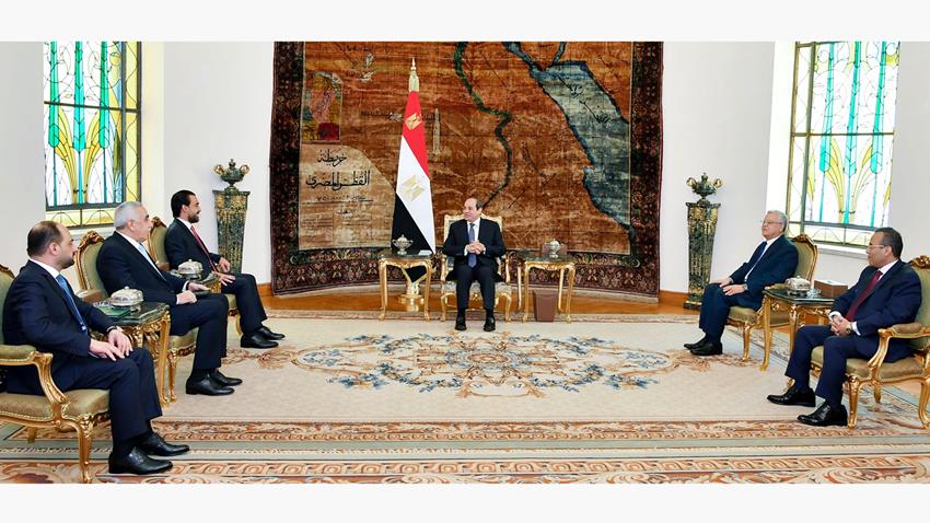 الرئيس عبد الفتاح السيسي يستقبل رئيس مجلس النواب العراقي