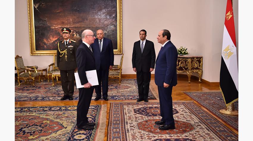 الرئيس عبد الفتاح السيسي يتسلم أوراق اعتماد عدد من السفراء المعتمدين لدى جمهورية مصر العربية