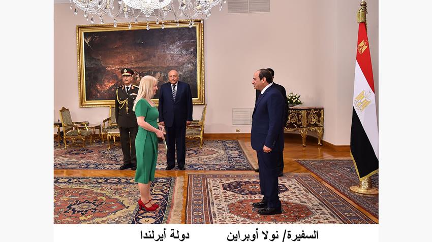 الرئيس عبد الفتاح السيسي يتسلم أوراق اعتماد عدد من السفراء المعتمدين لدى جمهورية مصر العربية