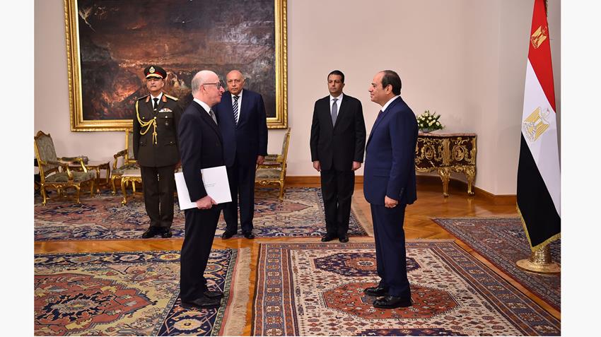 الرئيس عبد الفتاح السيسي يتسلم أوراق اعتماد عدد من السفراء المعتمدين لدى جمهورية مصر العربية