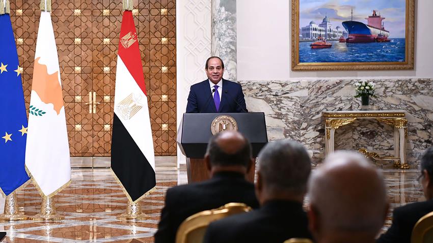 المؤتمر الصحفي المشترك مع رئيس جمهورية قبرص