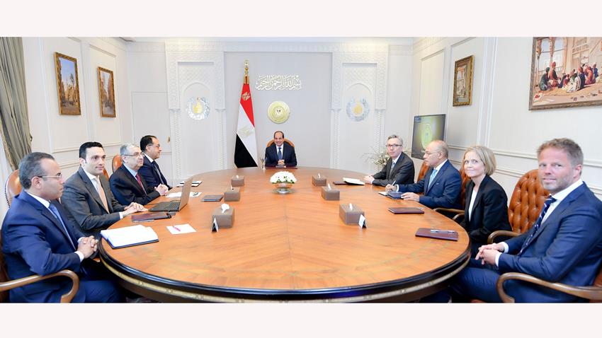 الرئيس عبد الفتاح السيسي يستقبل الرئيس التنفيذي لشركة "سكاتك إيه إس إيه" النرويجية