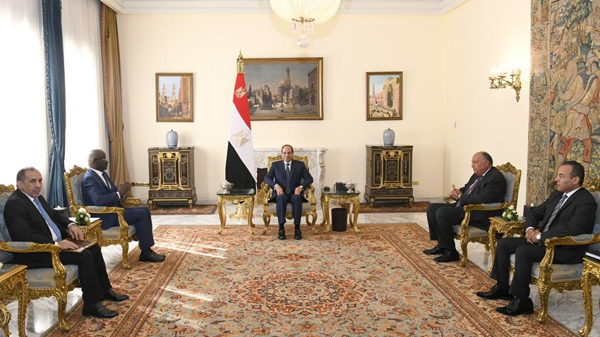 الرئيس عبد الفتاح السيسي يستقبل وزير الشئون الخارجية والتعاون الموريتاني