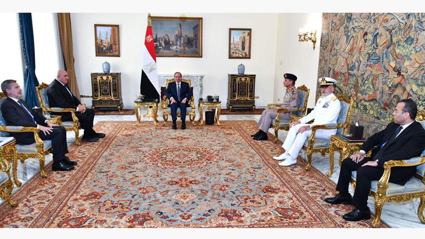 الرئيس عبد الفتاح السيسي يستقبل وزير الدفاع الإيطالي