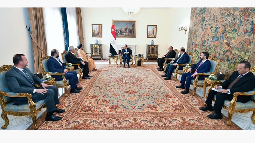 الرئيس عبد الفتاح السيسي يستقبل رئيس تيار الحكمة العراقي