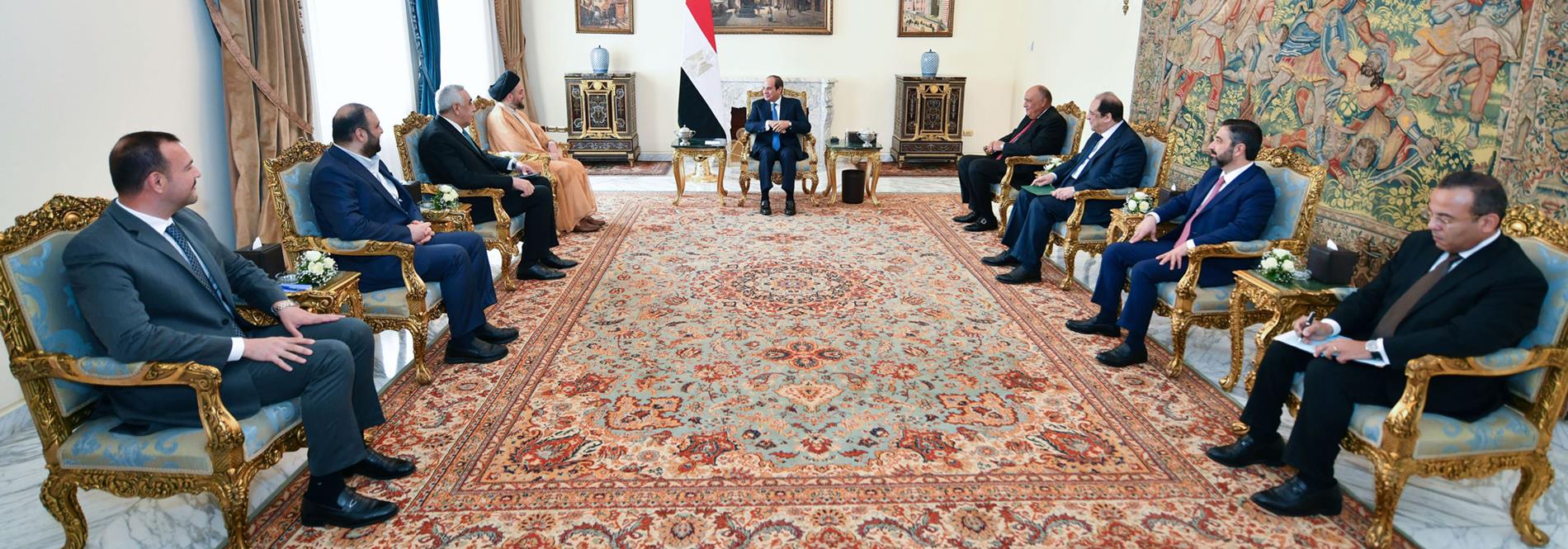 الرئيس عبد الفتاح السيسي يستقبل رئيس تيار الحكمة العراقي