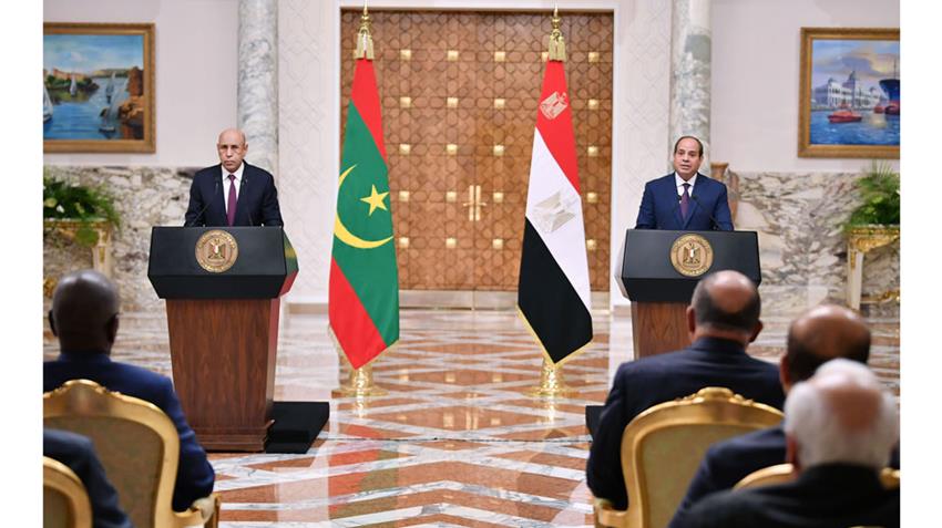 كلمة الرئيس عبد الفتاح السيسي خلال المؤتمر الصحفي المشترك مع رئيس الجمهورية الإسلامية الموريتانية