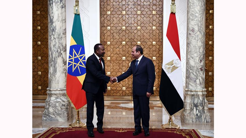 الرئيس عبد الفتاح السيسي يستقبل رئيس الوزراء الإثيوبي