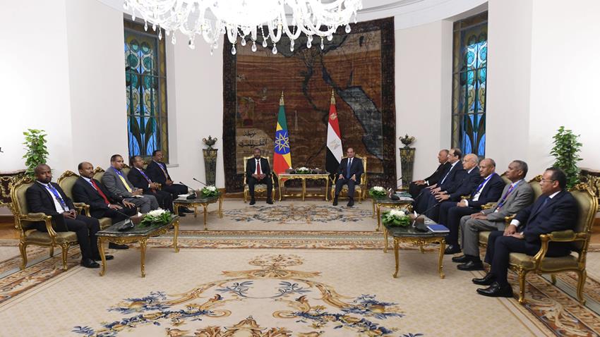 الرئيس عبد الفتاح السيسي يستقبل رئيس الوزراء الإثيوبي