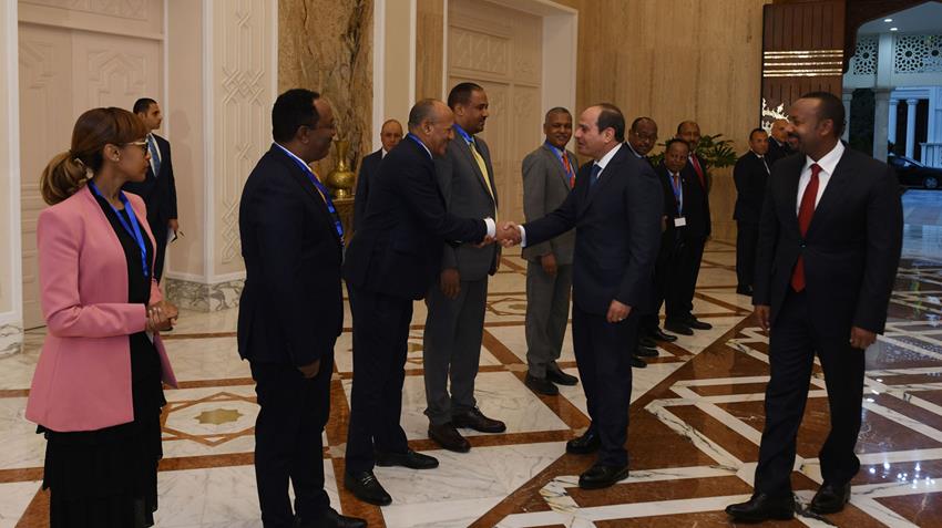 الرئيس عبد الفتاح السيسي يستقبل رئيس الوزراء الإثيوبي