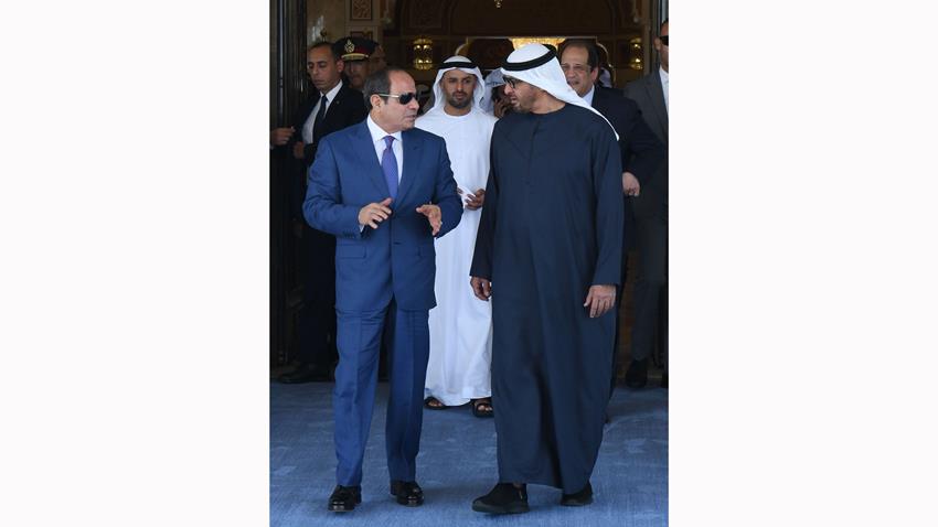 الرئيس عبد الفتاح السيسي يعود إلى أرض الوطن بعد زيارة سيادته لدولة الإمارات العربية المتحدة