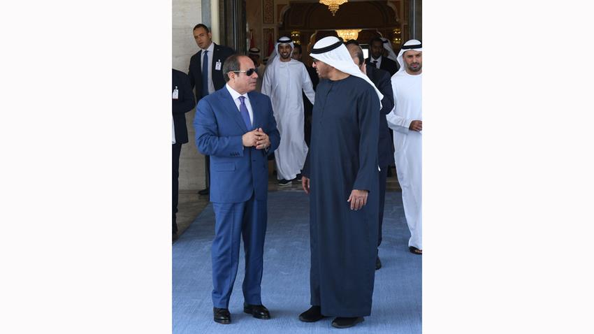 الرئيس عبد الفتاح السيسي يعود إلى أرض الوطن بعد زيارة سيادته لدولة الإمارات العربية المتحدة