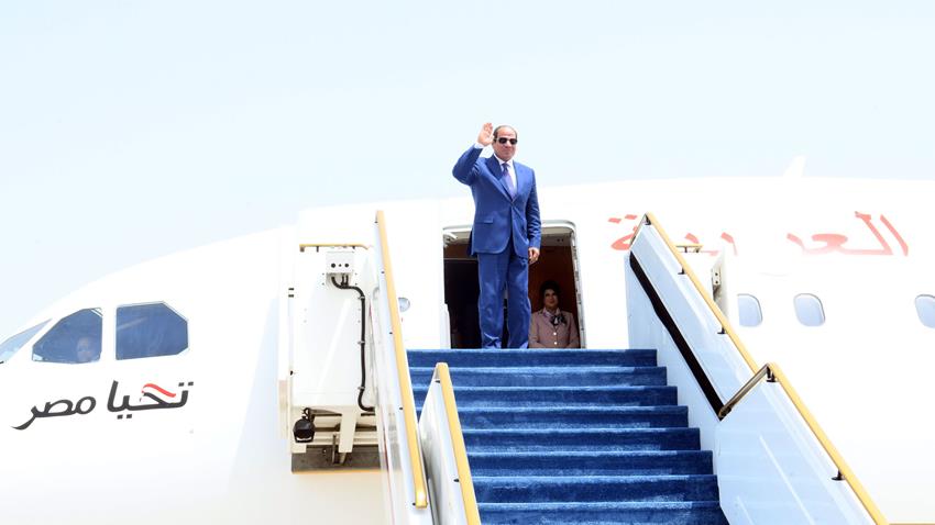 الرئيس عبد الفتاح السيسي يعود إلى أرض الوطن بعد زيارة سيادته لدولة الإمارات العربية المتحدة