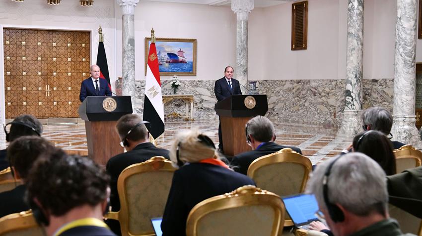 President El-Sisi’s Speech at the Press Conference with German Chancellor Scholz