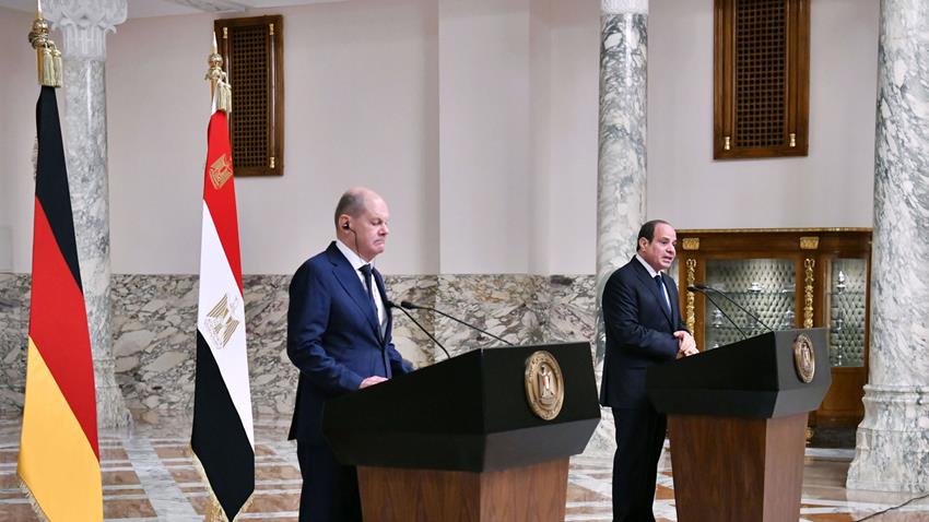 President El-Sisi’s Speech at the Press Conference with German Chancellor Scholz