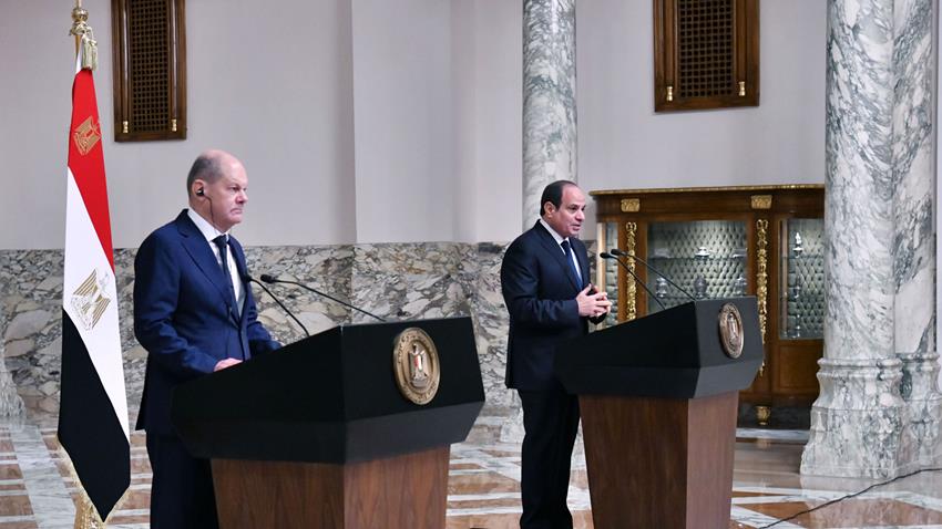President El-Sisi’s Speech at the Press Conference with German Chancellor Scholz