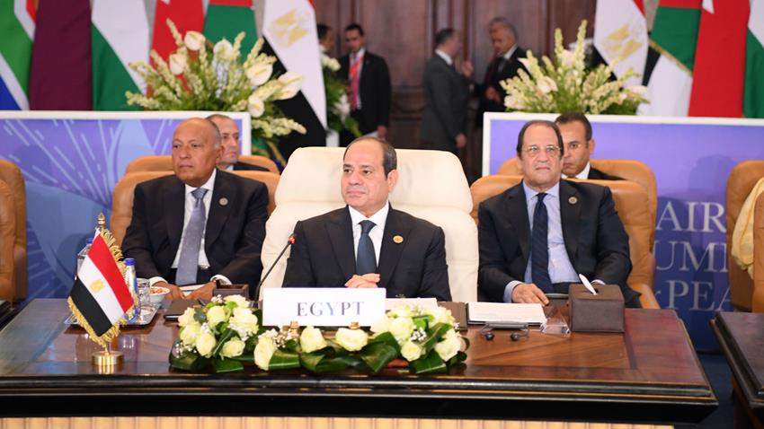 كلمة الرئيس عبــد الفتـاح السيسي أمام قمة القاهرة للسلام