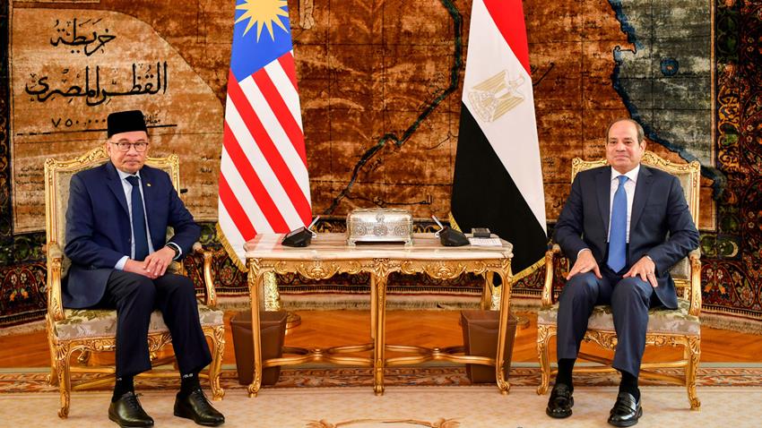 President El-Sisi Meets Prime Minister of Malaysia Anwar Ibrahim