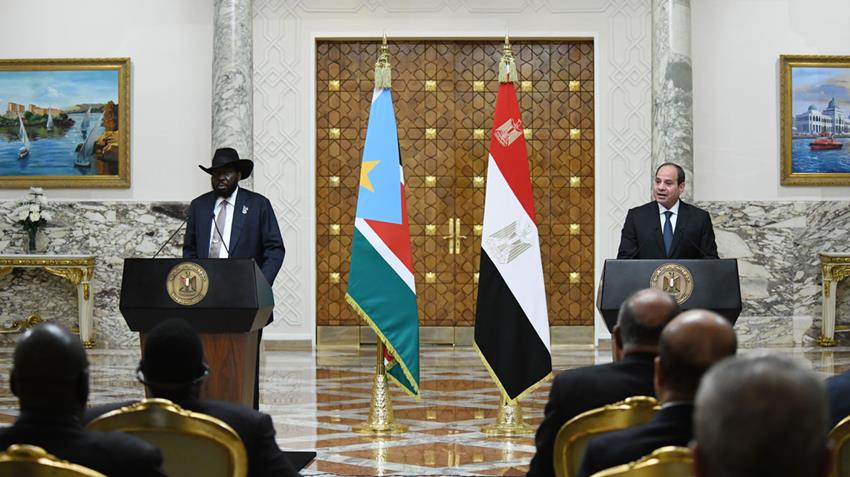 كلمة الرئيس عبد الفتاح السيسي مع رئيس جمهورية جنوب السودان الشقيق