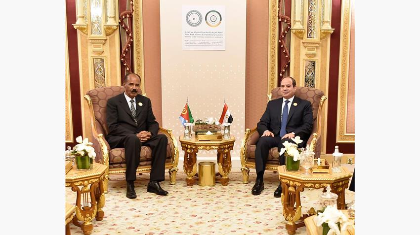 الرئيس عبد الفتاح السيسي يلتقي الرئيس الإريتري