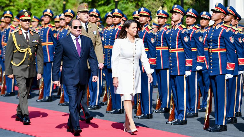 الرئيس عبد الفتاح السيسي يستقبل رئيسة المجر ويعقد جلسة مباحثات مشتركة