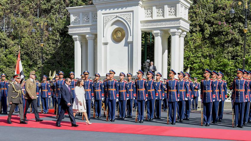 الرئيس عبد الفتاح السيسي يستقبل رئيسة المجر ويعقد جلسة مباحثات مشتركة بقصر الاتحادية