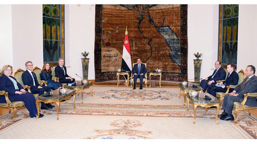 الرئيس عبد الفتاح السيسي يستقبل وزير الخارجية الأمريكي
