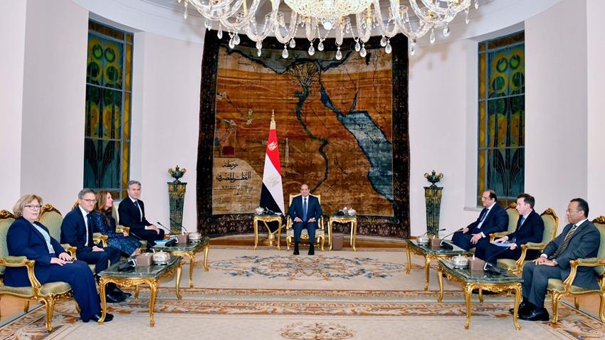 الرئيس عبد الفتاح السيسي يستقبل وزير الخارجية الأمريكي